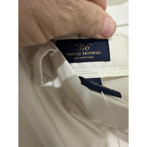 Brooks Brothers Advantage Khaki Chino Stretch Pants Career Wrinkle Free Size 14 - Picture 4 of 8